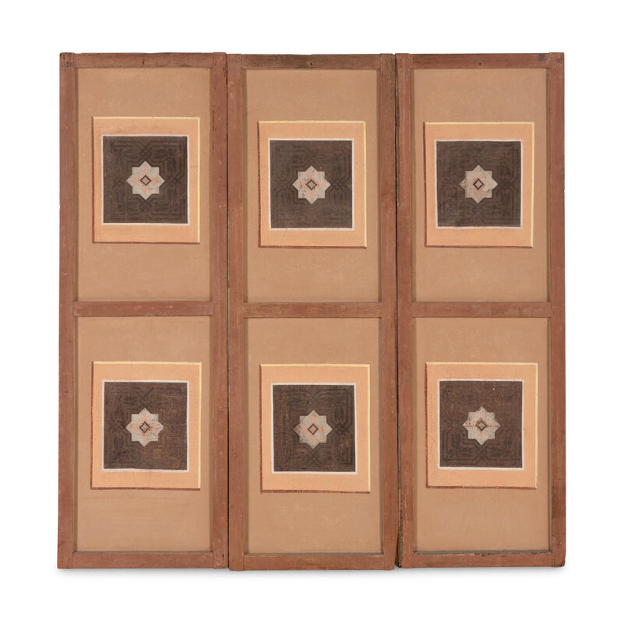 A Set of Three French Neoclassical Wallpaper Panels