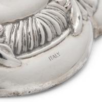 Six Italian Silver-Plate Candlesticks