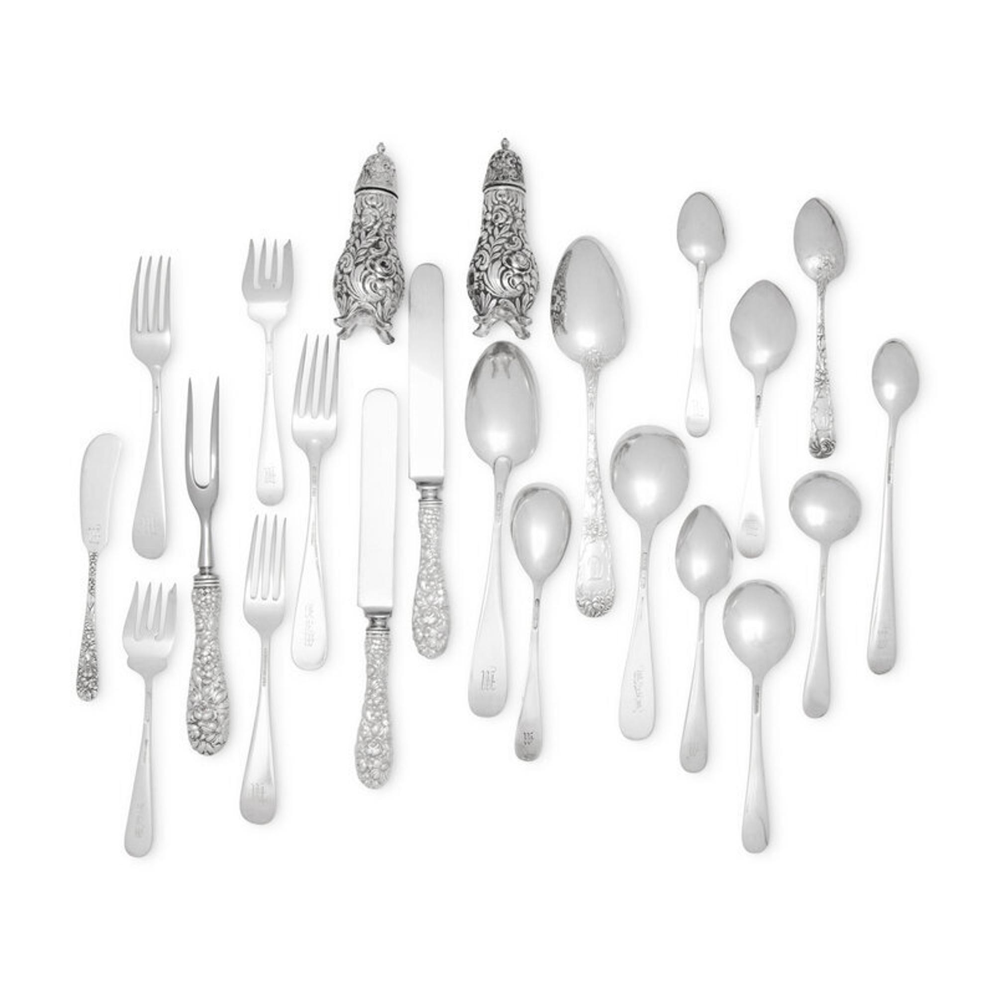 An American Silver Flatware Service