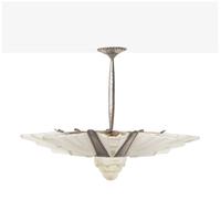French Art Deco 20th Century Frosted Glass Chandelier
