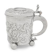 A Continental Silver Peg Tankard