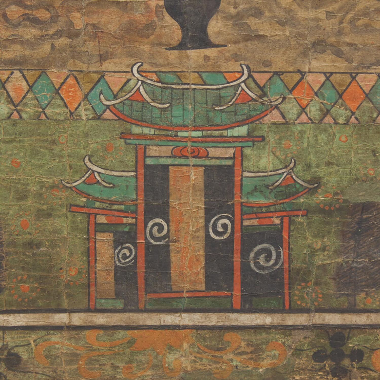 A Korean K am Mo Yo Je Do (Spirit House Shrine) Painting, Late Joseon Period, 19th Century 十九世紀 朝鮮《感慕如在圖》