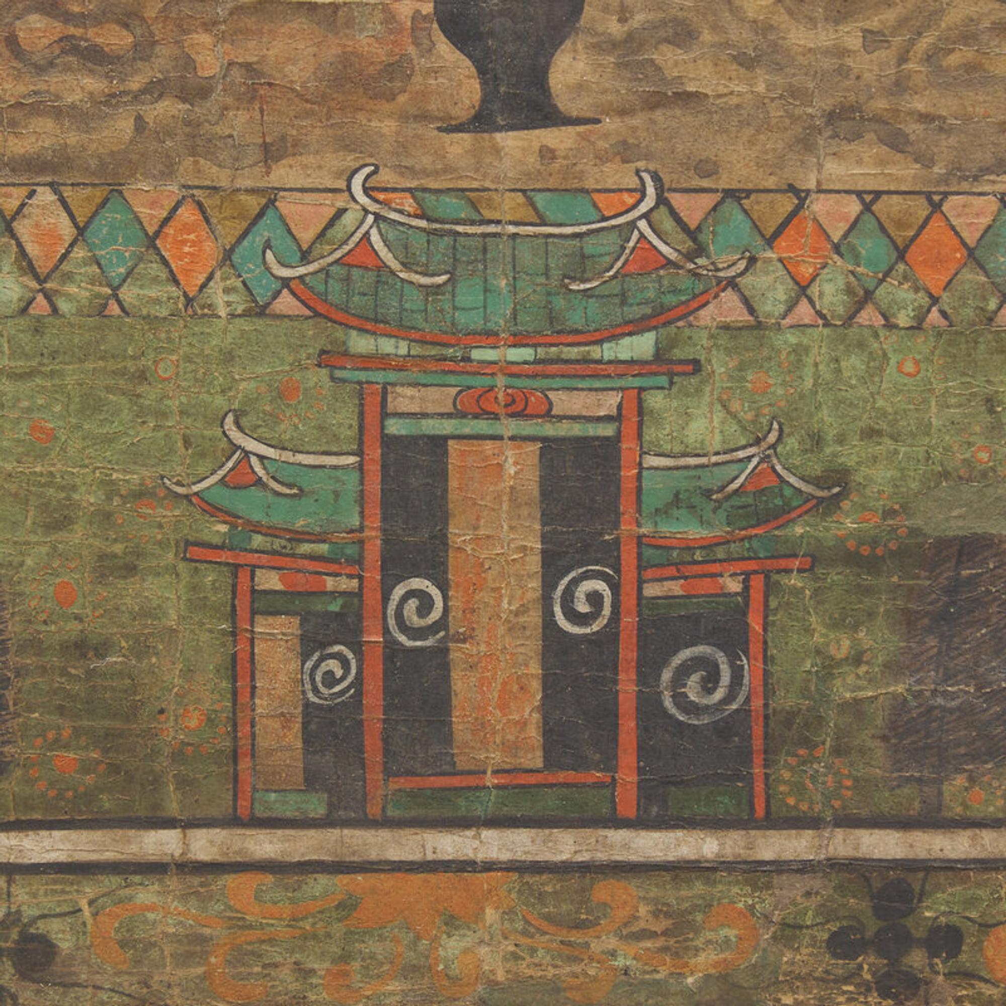 A Korean K am Mo Yo Je Do (Spirit House Shrine) Painting, Late Joseon Period, 19th Century 十九世紀 朝鮮《感慕如在圖》