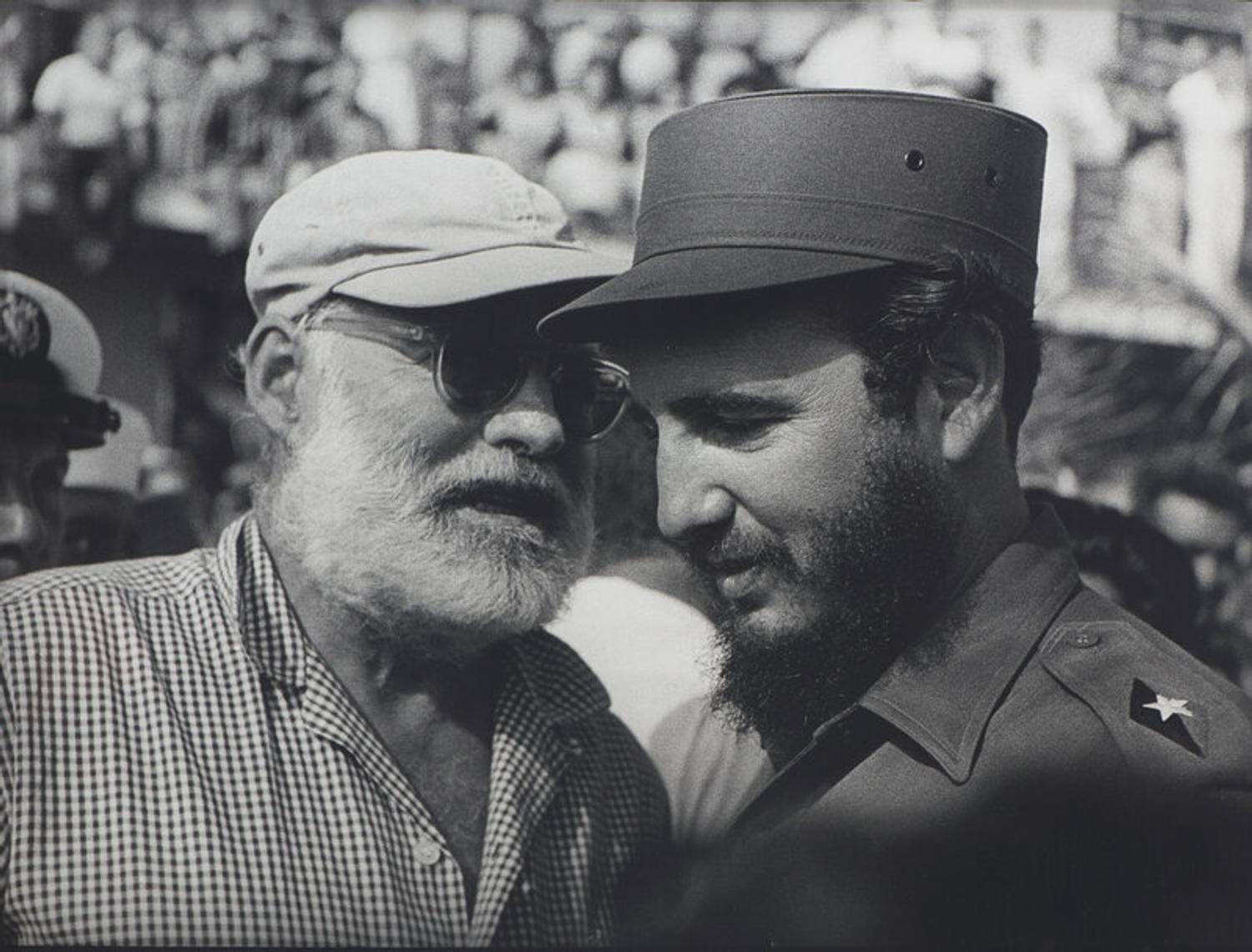 Osvaldo Salas (Cuban, 1914-1992) — Con Hemingway (Fidel Castro with Ernest Hemingway), 1960