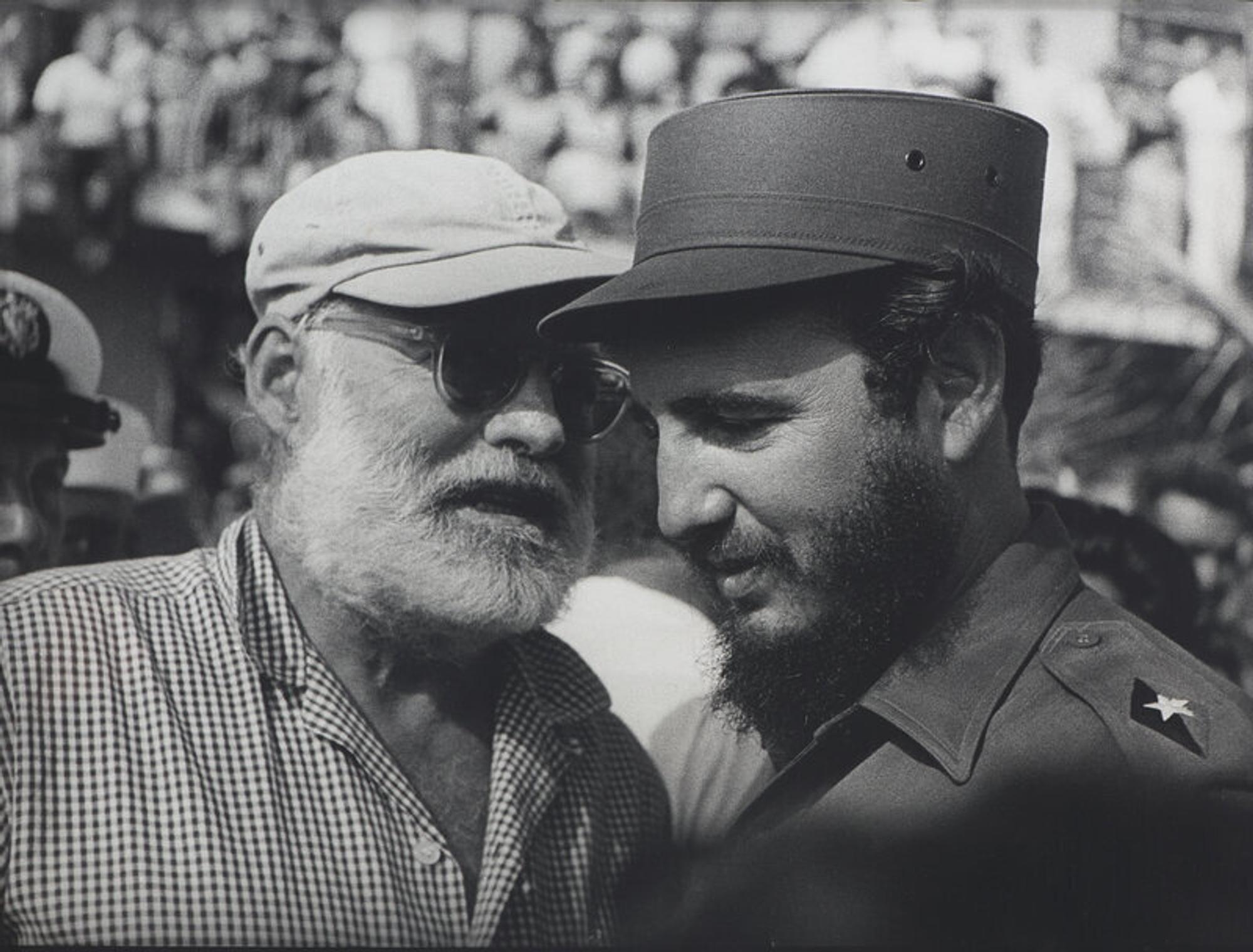 Osvaldo Salas (Cuban, 1914-1992) — Con Hemingway (Fidel Castro with Ernest Hemingway), 1960