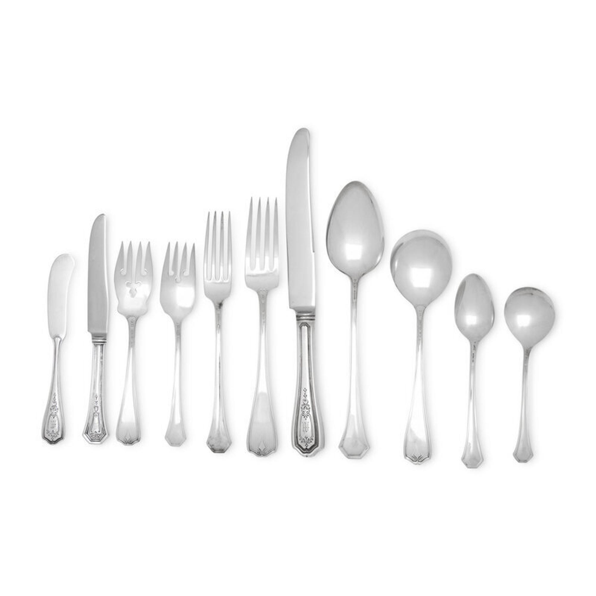 An American Silver Flatware Service