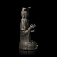 A Korean Bronze Figure of a Seated Shaman-Amida Buddha Preaching, Early Joseon Period, Circa 16th Century 約十六世紀朝鮮王朝 阿弥陀佛说法銅像