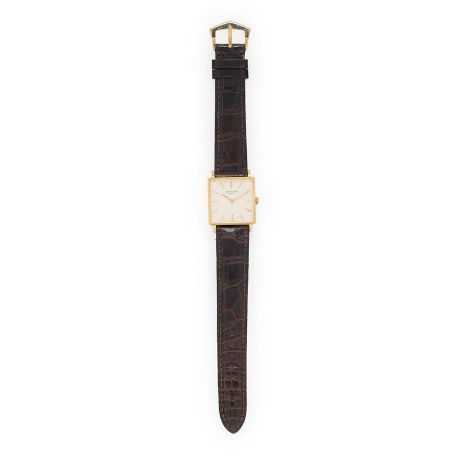 Patek Philippe, Ref. 3430, 18K Yellow Gold Square Watch, with Patek Philippe Extract from the Archives