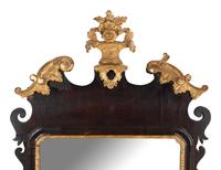 A George III Mahogany and Parcel Gilt Mirror
