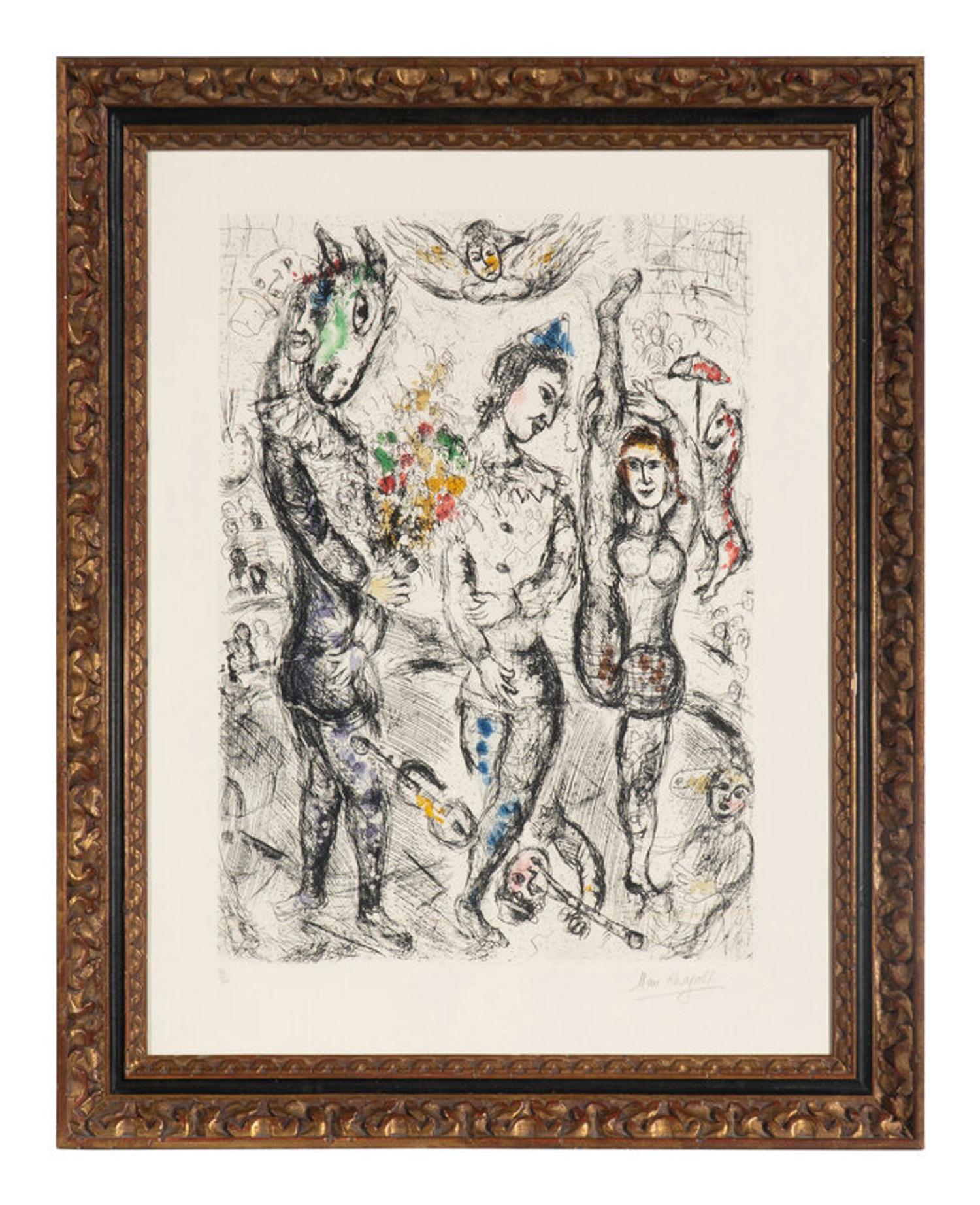 Marc Chagall (Belarusian/French, 1887–1985) — Le Pierrot , 1968