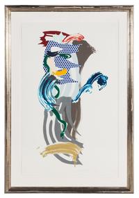 Roy Lichtenstein (American, 1923–1997) — Blue Face (from Brushstroke Figures ), 1989