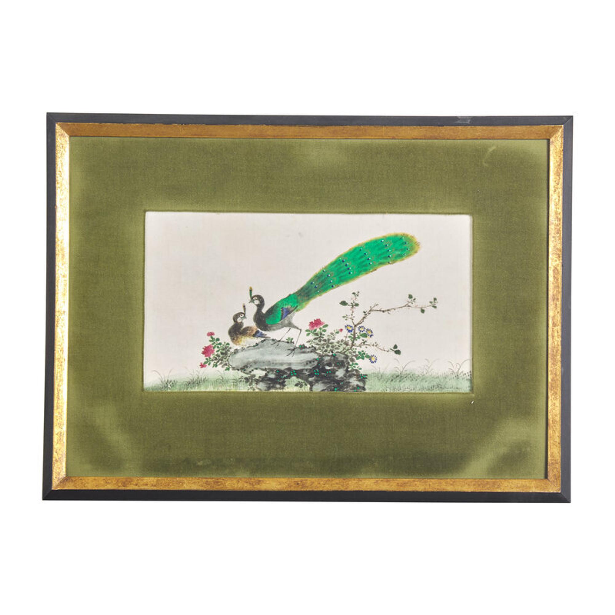 Four Chinese Pith Paintings, Late 19th-Early 20th Century 清晚期 通草畫四幅
