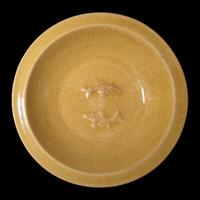 A 'Golden Longquan' or 'Beishoku' Double-Fish Dish, Southern Song to Yuan Dynasty 南宋-元 龍泉窯 米黃釉雙魚洗