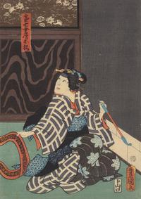 Kunisada (Toyokuni III, Japanese 1786-1864) Two Framed Kabuki Triptychs