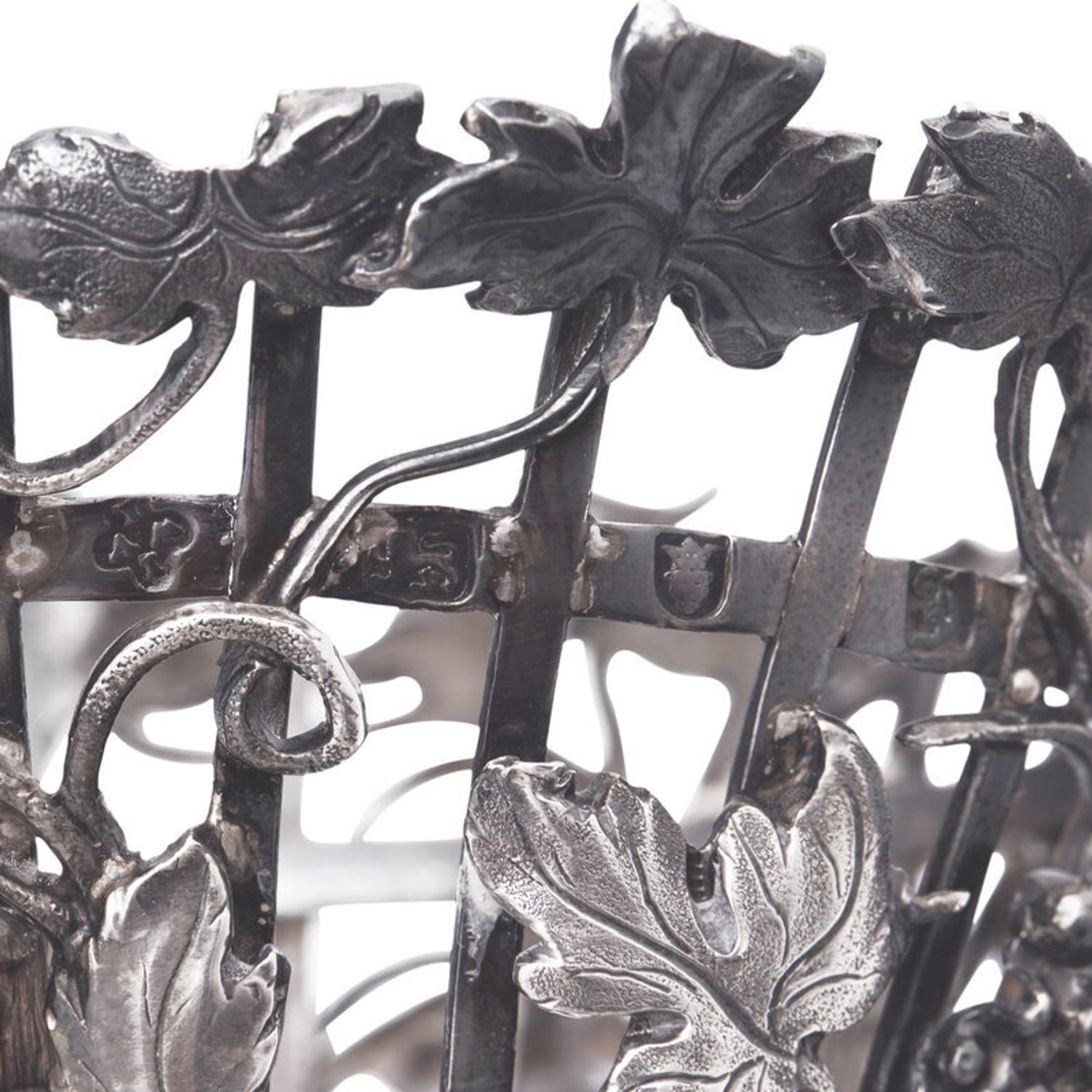 A George III Cut Glass Mounted Silver Epergne