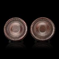 A Pair of Chinese White Jade 'Chrysanthemum' Dishes, Qing Dynasty to Republic Period 晚清-民國 白玉菊瓣盤一對