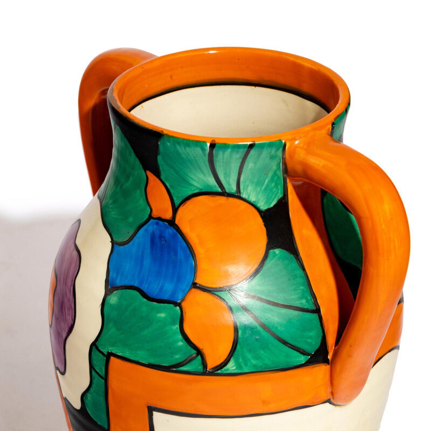 Clarice Cliff (English, 1899-1972) — Latona Dahlia pattern Lotus Jug, c. 1931