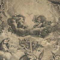 An Italian Baroque Style Silvered Wood and Engraving-Inset Center Table