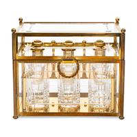 A French Gilt Bronze and Glass Cave à Liqueur