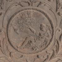 A French Cast Iron Fireback Panel