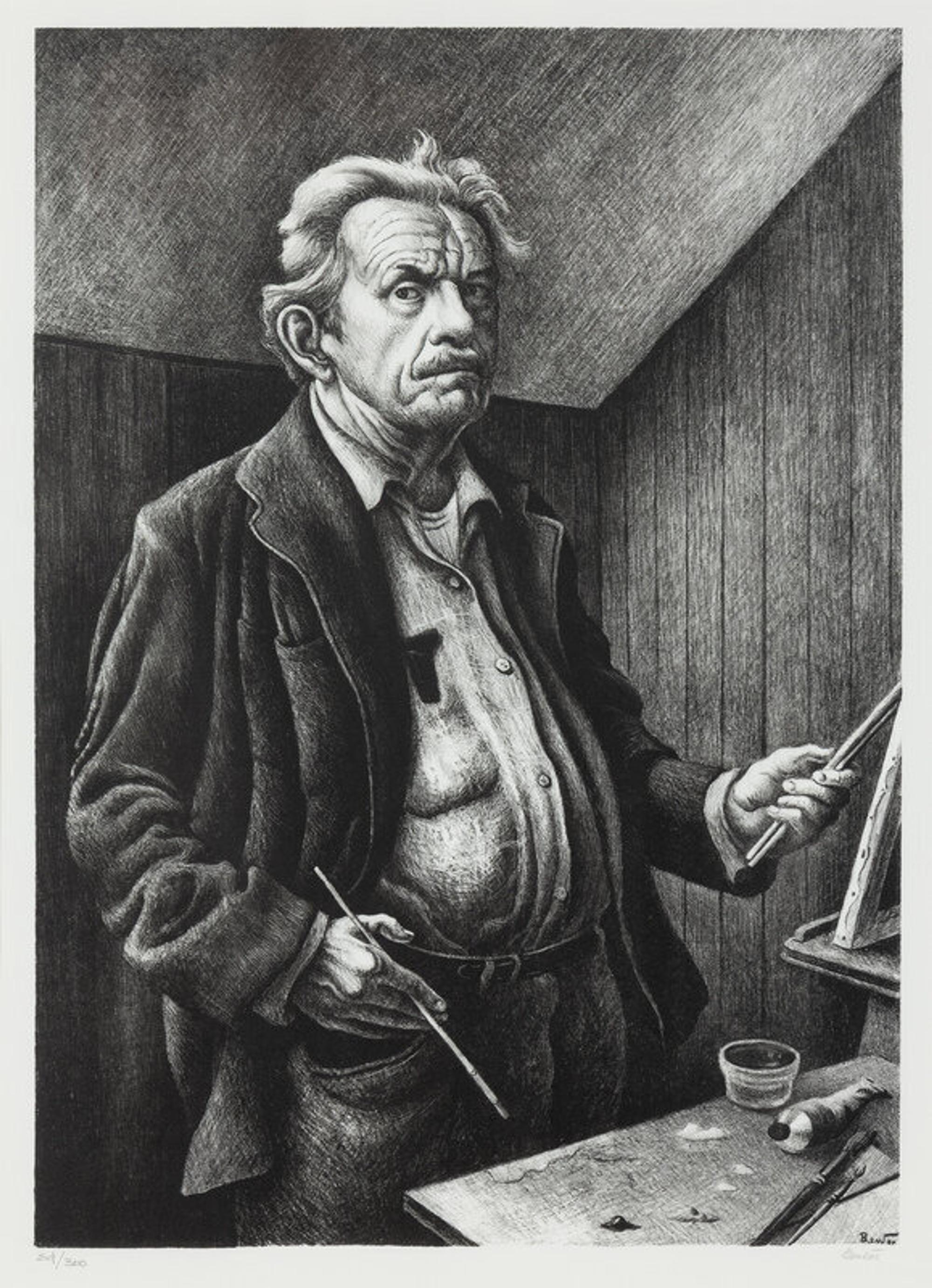 Thomas Hart Benton (American, 1889–1975) — Self-Portrait , 1972