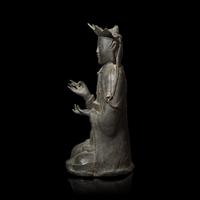 A Korean Bronze Figure of a Seated Shaman-Amida Buddha Preaching, Early Joseon Period, Circa 16th Century 約十六世紀朝鮮王朝 阿弥陀佛说法銅像