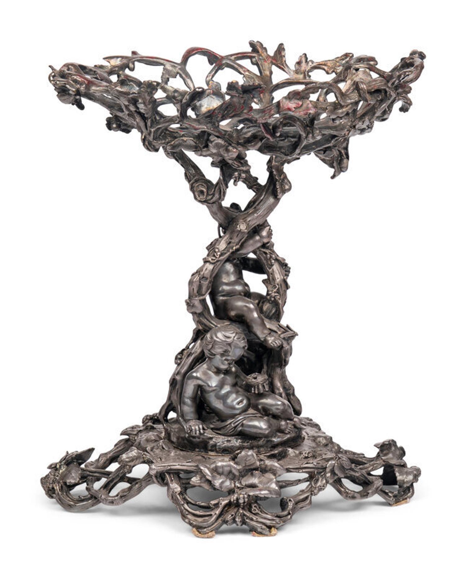 A Napoleon III Electroplated Bronze Centerpiece
