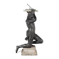 A Cast Lead Figural Sundial