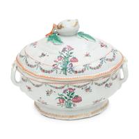 A Herend Rothschild Bird Porcelain Tureen and a Group of Continental Porcelain Articles