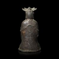 A Korean Bronze Figure of a Seated Shaman-Amida Buddha Preaching, Early Joseon Period, Circa 16th Century 約十六世紀朝鮮王朝 阿弥陀佛说法銅像