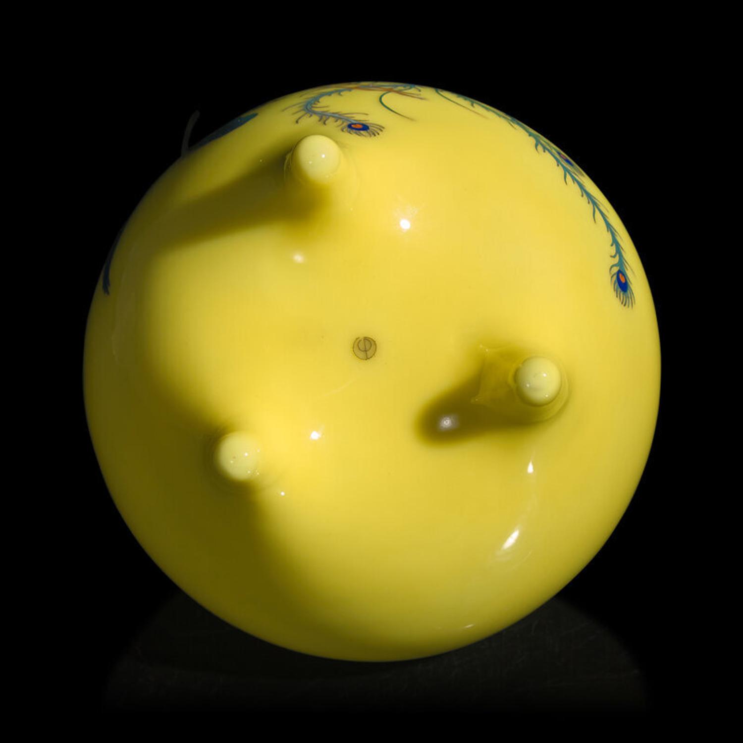 A Japanese Yellow Ground Cloisonné Covered Censer, 20th Century