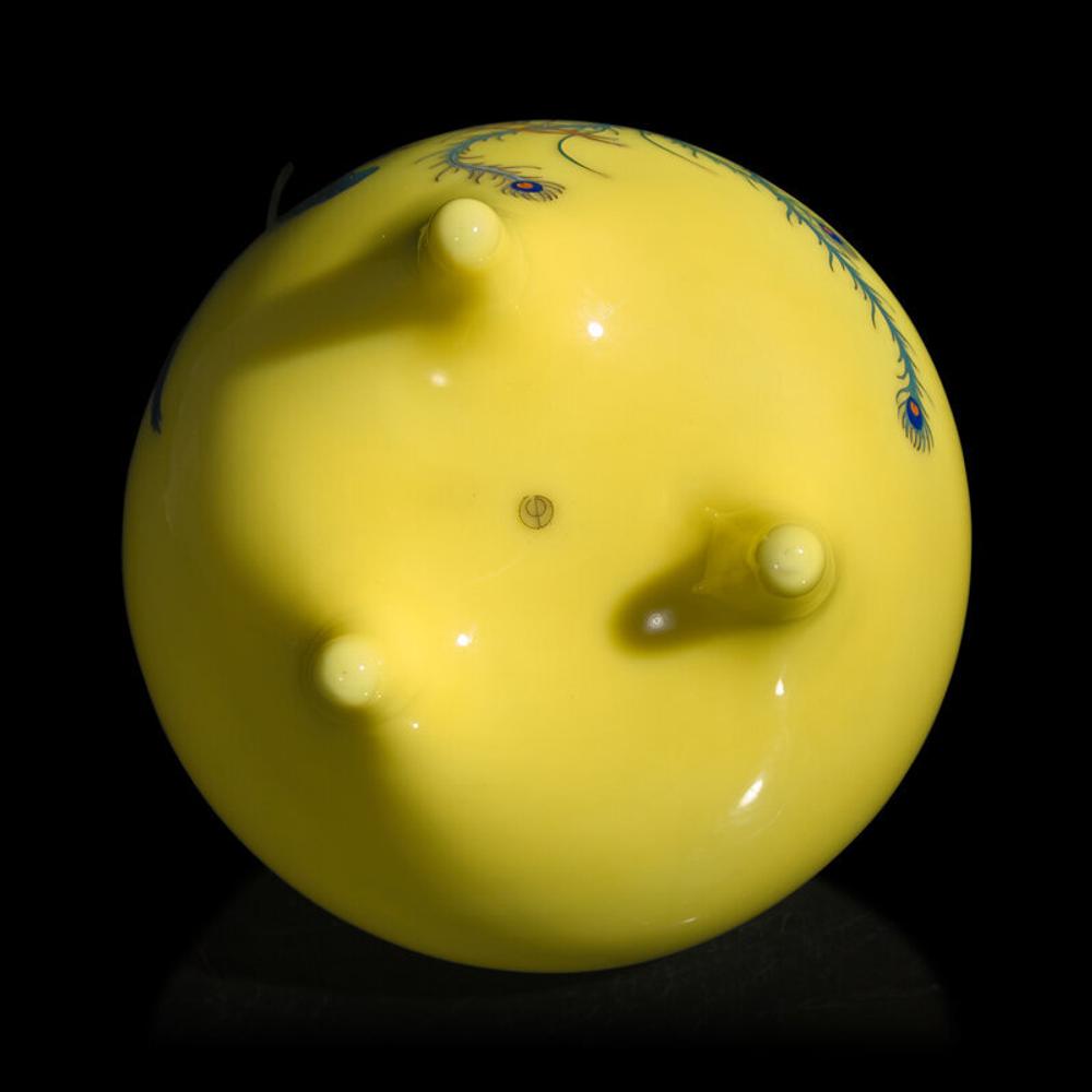 A Japanese Yellow Ground Cloisonné Covered Censer, 20th Century