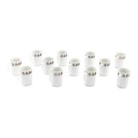 A Set of Twelve Georg Jensen Acorn Porcelain Coffee Mugs