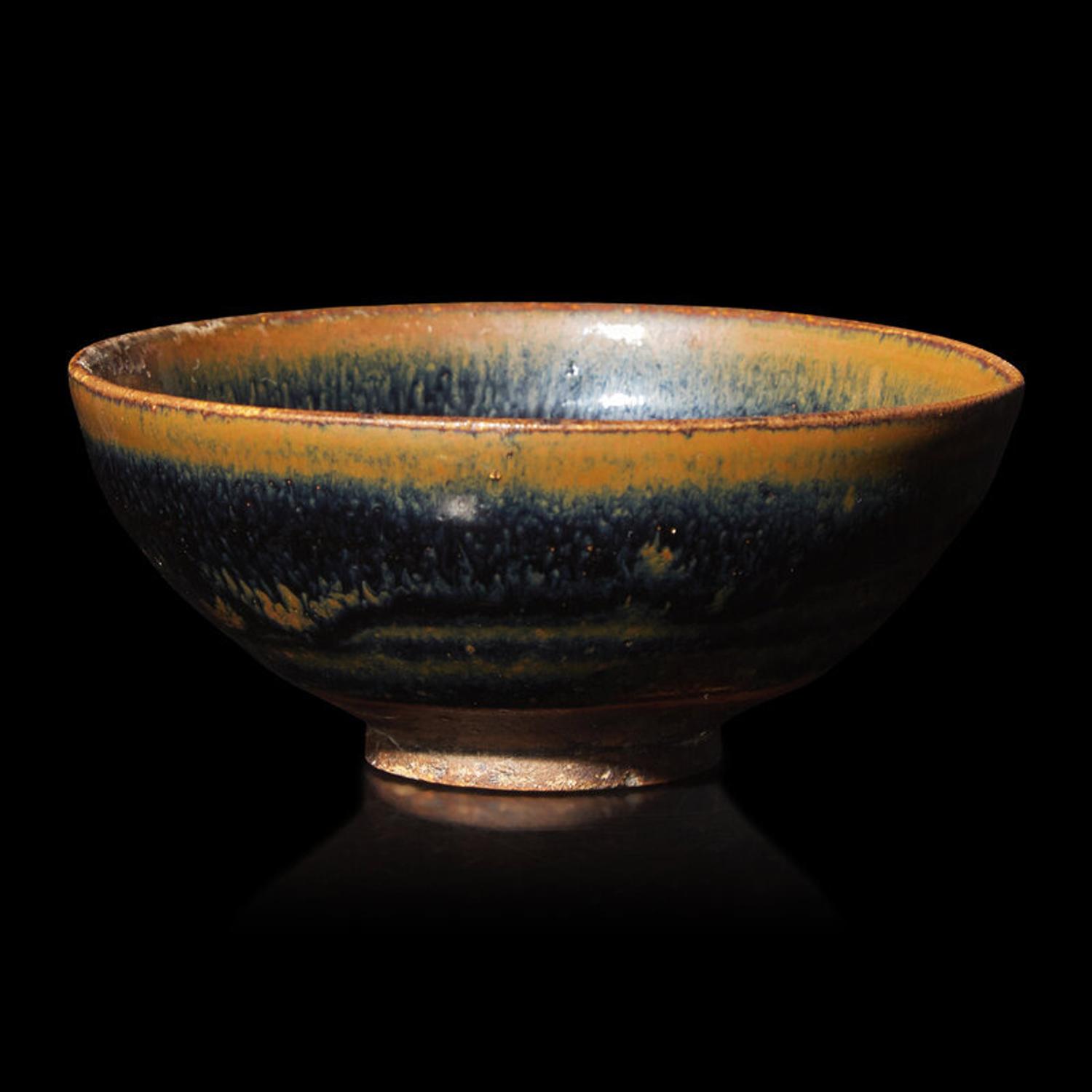 A Chinese Brown Glazed Tea Bowl, Jin Dynasty 金 山西懷仁窯油滴盞