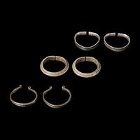 Three Pairs of Chinese Silver Bracelets, Late Qing Dynasty-Republic Period 晚清-民國 銀鐲三對