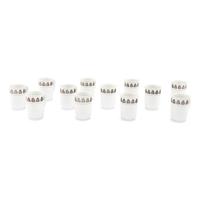 A Set of Twelve Georg Jensen Acorn Porcelain Coffee Mugs