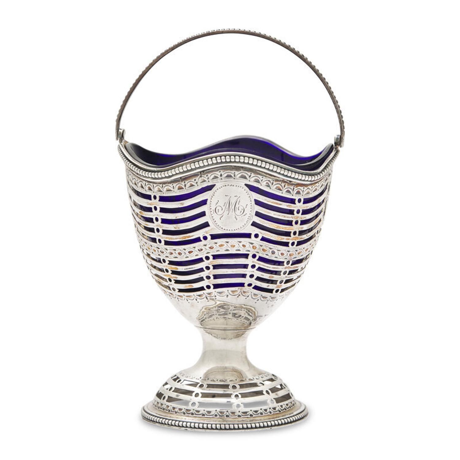 A George III Pierced Silver Sugar Basket
