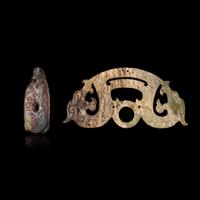 Two Chinese Archaistic Jade 'Dragon' Pendants 仿古玉佩兩件