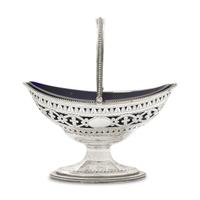 A George III Engraved and Pierced Silver Sugar Basket