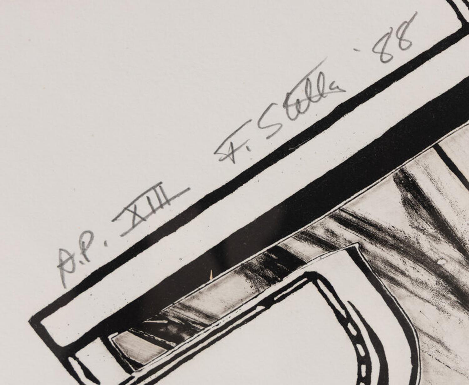 Frank Stella (American, 1936–2024) — La penna di hu (black and white) , 1988