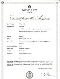 Patek Philippe, Ref. 5135P, Platinum Annual Calendar Moonphase Watch, with Box, Manuals, and Extract from the Archives