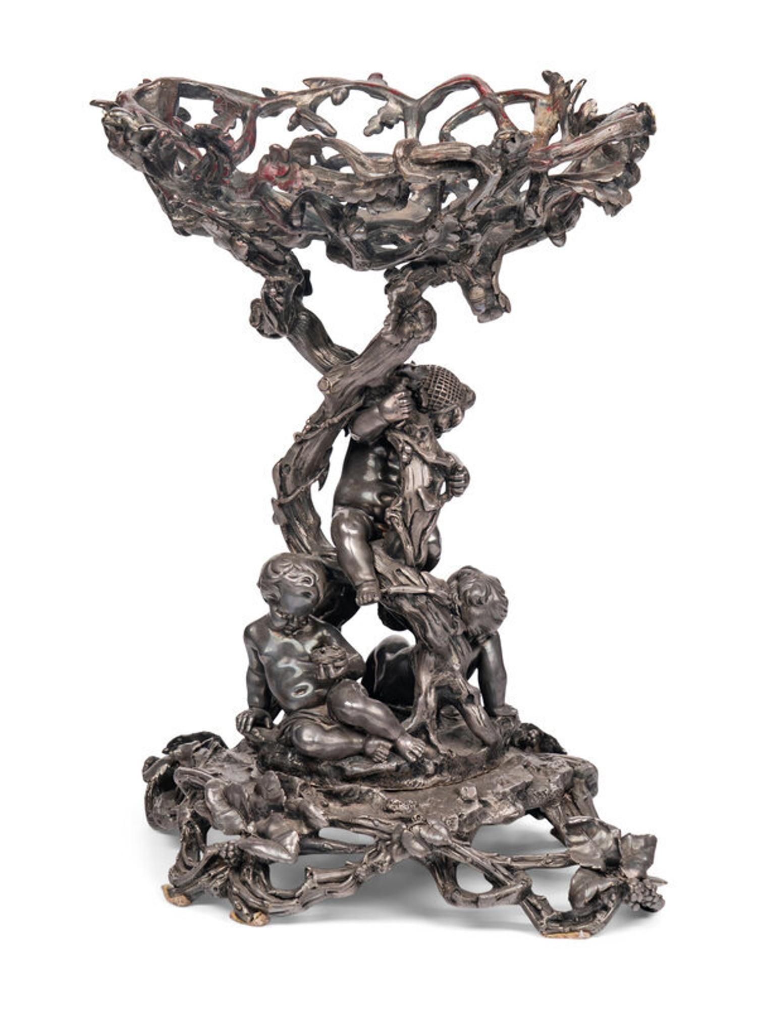 A Napoleon III Electroplated Bronze Centerpiece