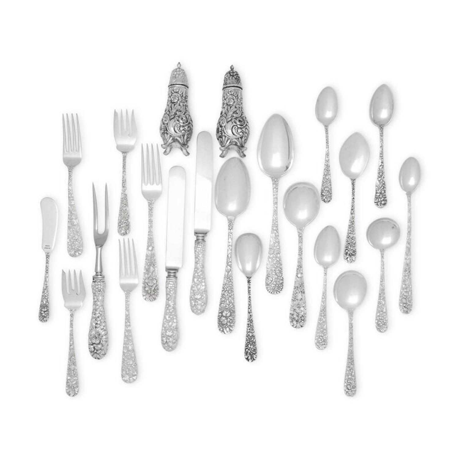 An American Silver Flatware Service