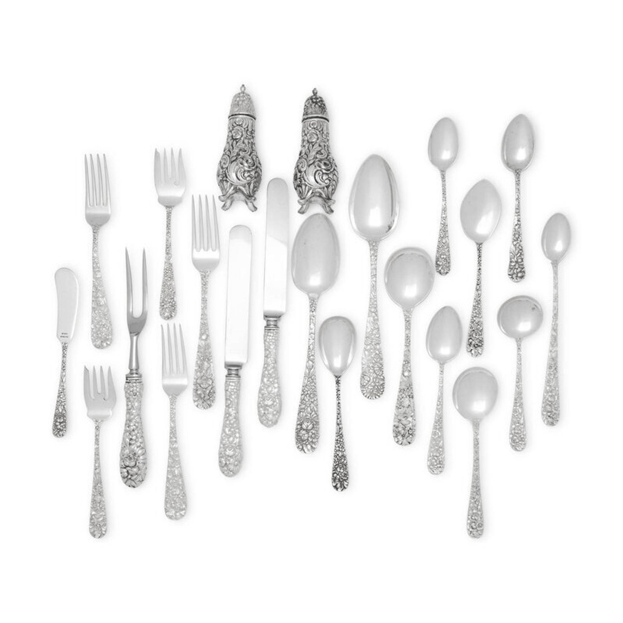 An American Silver Flatware Service