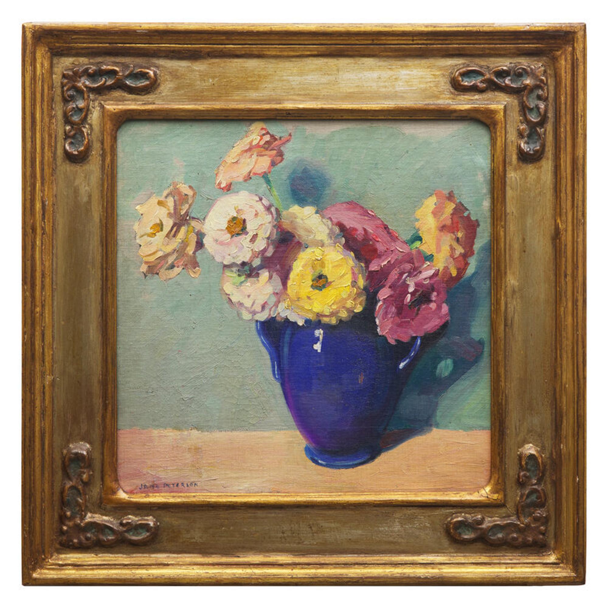 Jane Peterson (American, 1876-1965) — Still Life with Dahlias