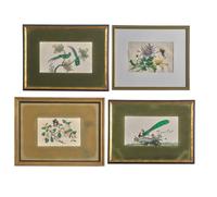 Four Chinese Pith Paintings, Late 19th-Early 20th Century 清晚期 通草畫四幅