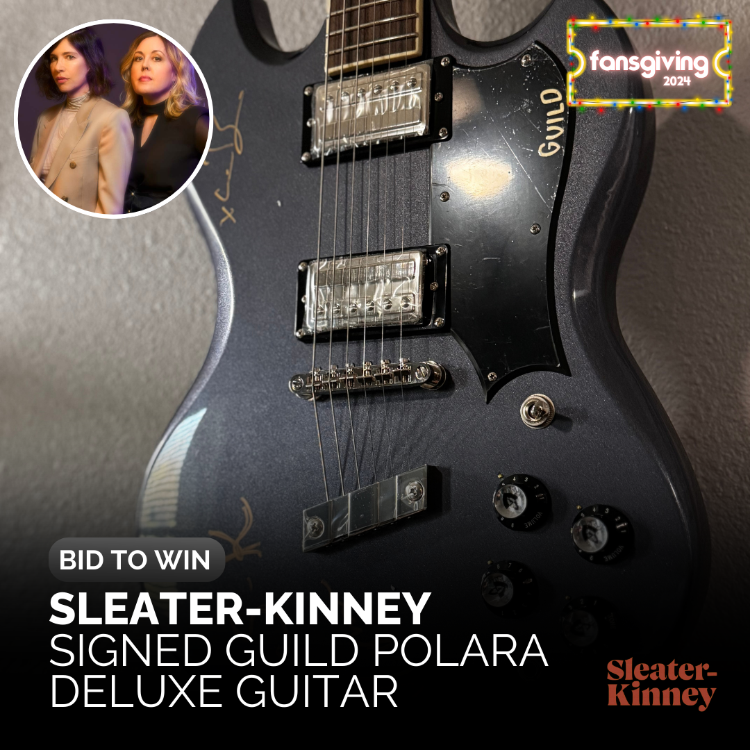 sale-Sleater-Kinney Signed Guild Polara Deluxe Guitar