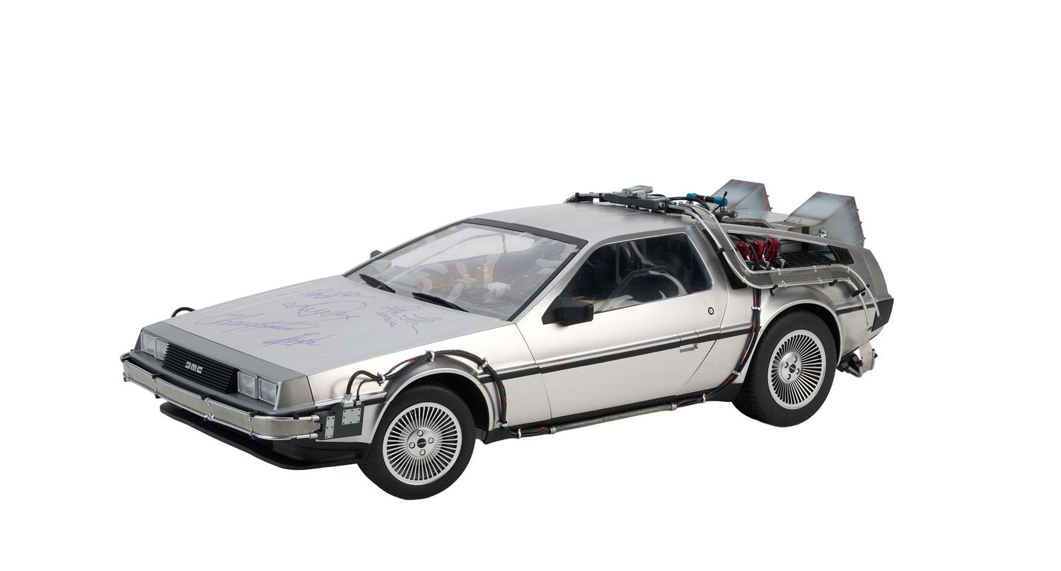 Back to the Future Part II | Cast-Signed 1:6 Scale DeLorean Time Machine Model lot