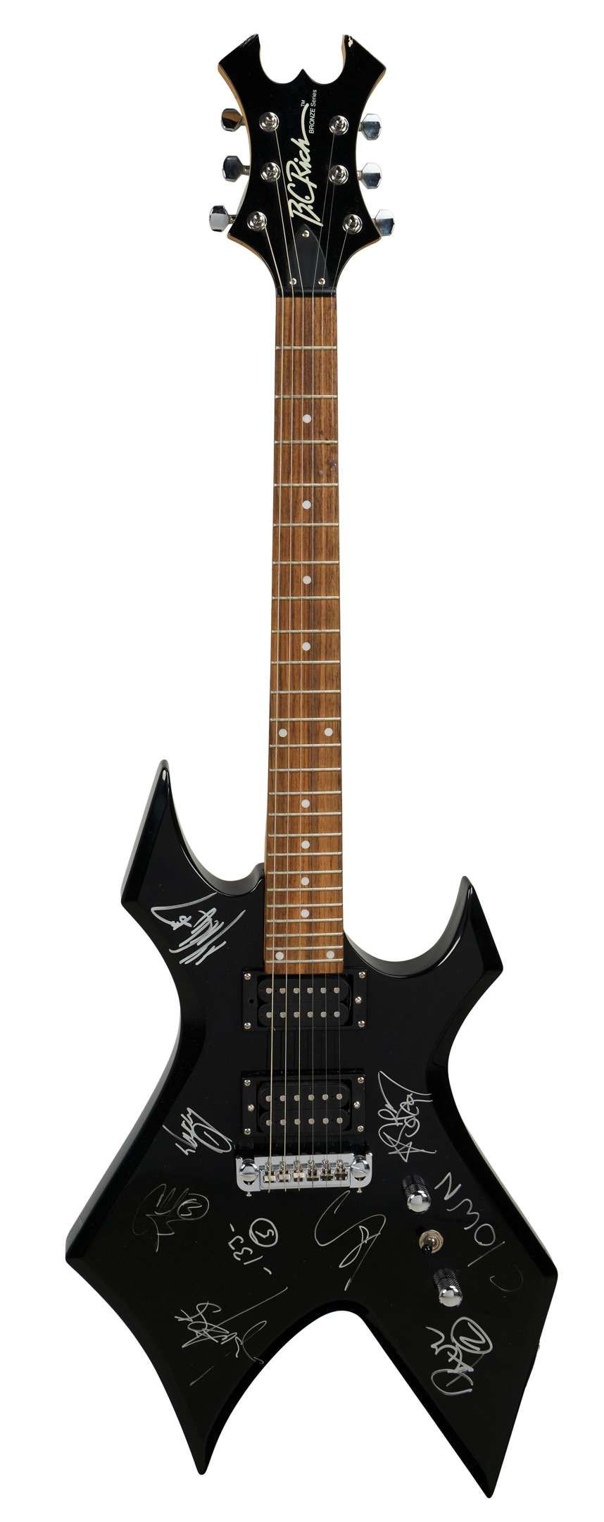 Slipknot | B.C. Rich Warlock Signed by All 9 Band Members, Black