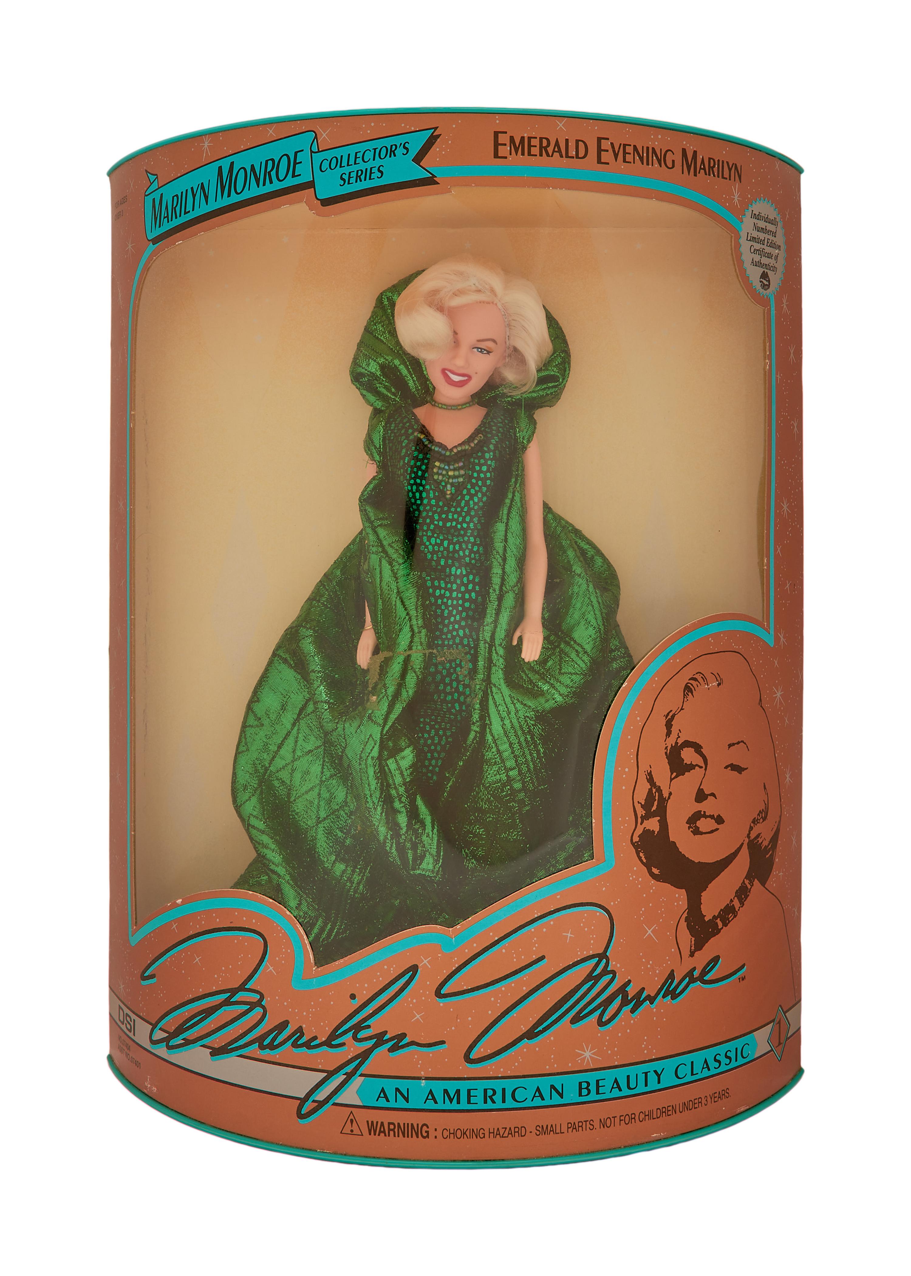 green emerald velvet dress Amazon.com: Marilyn Monroe Collector's Series Emerald Evening Gown Doll by  DSI : Toys & Games